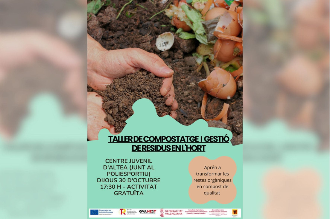 Cartel taller compostatge Altea servicio Educación Ambiental