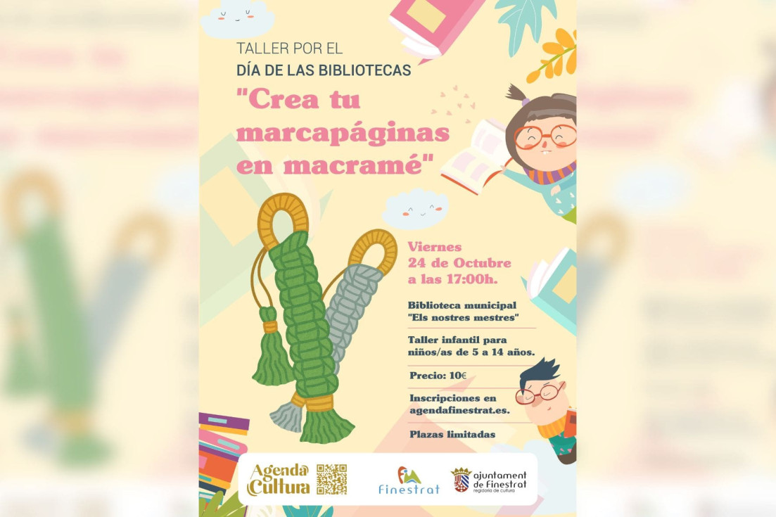Taller Marcapaginas Dia Internacional Bibliotecas Finestrat