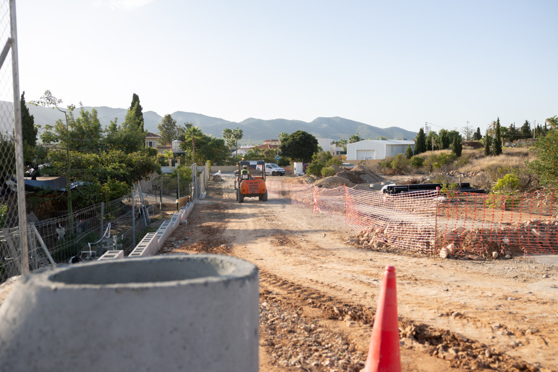 Obras calle rosa de los vientos l'Alfàs