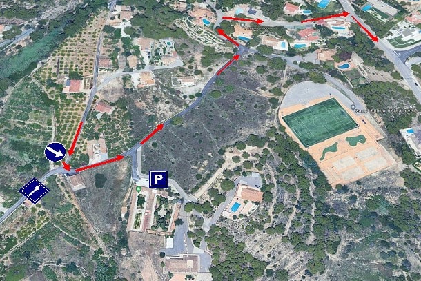 plano tránsito cementerio Altea La Vella