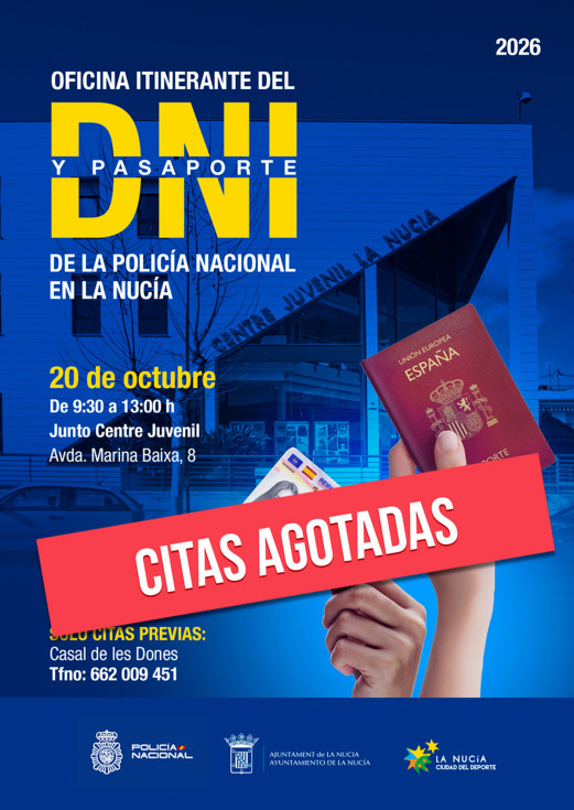 La Oficina Itinerante del DNI y Pasaporte visitar&aacute; La Nuc&iacute;a el 20 de octubre.