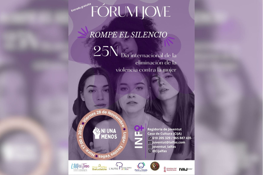 l'Alfàs Fòrum Jove Rompe el silencio 25N
