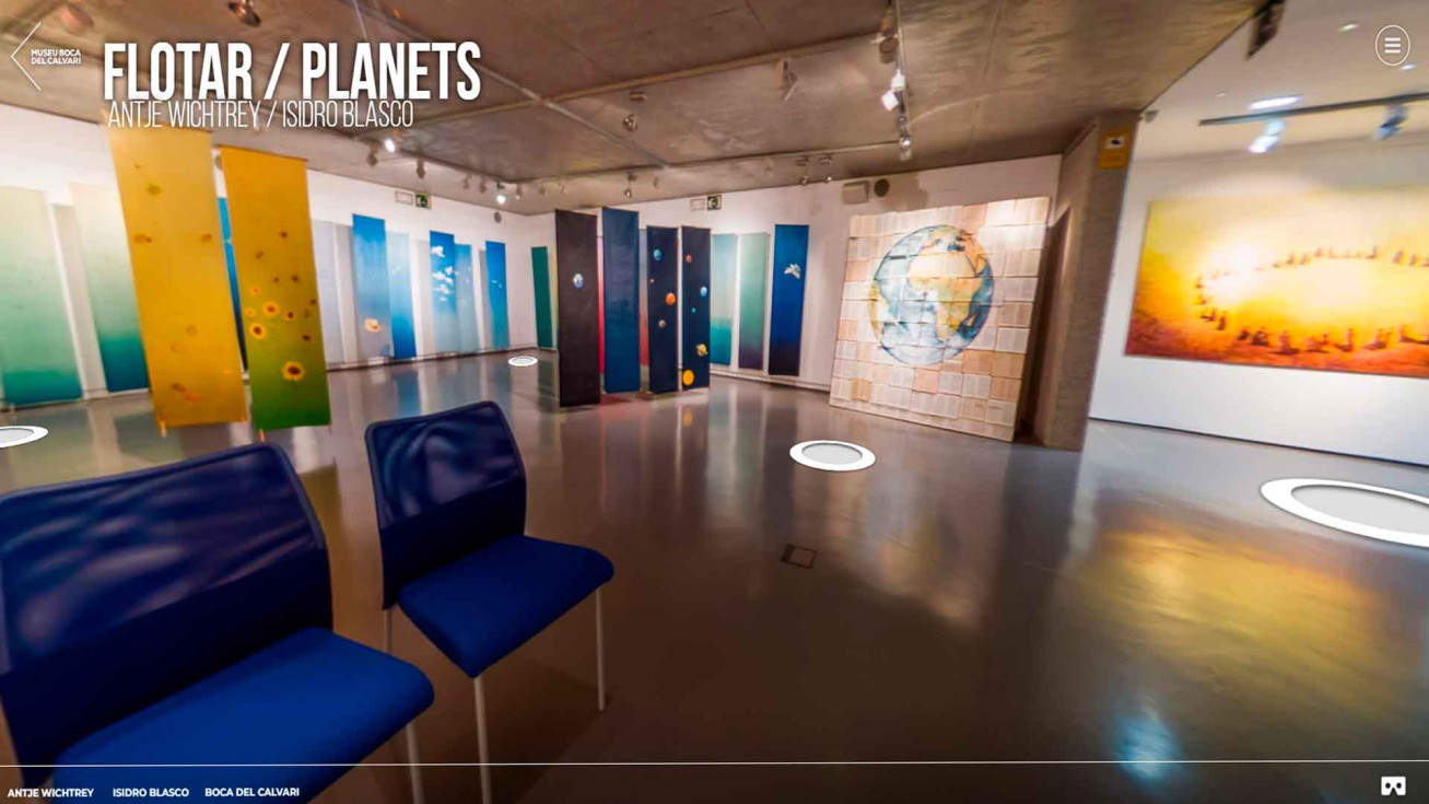 El Boca del Calvari lleva al entorno virtual las exposiciones ‘Flotar’ y ‘Planets’ un año después de su inauguración