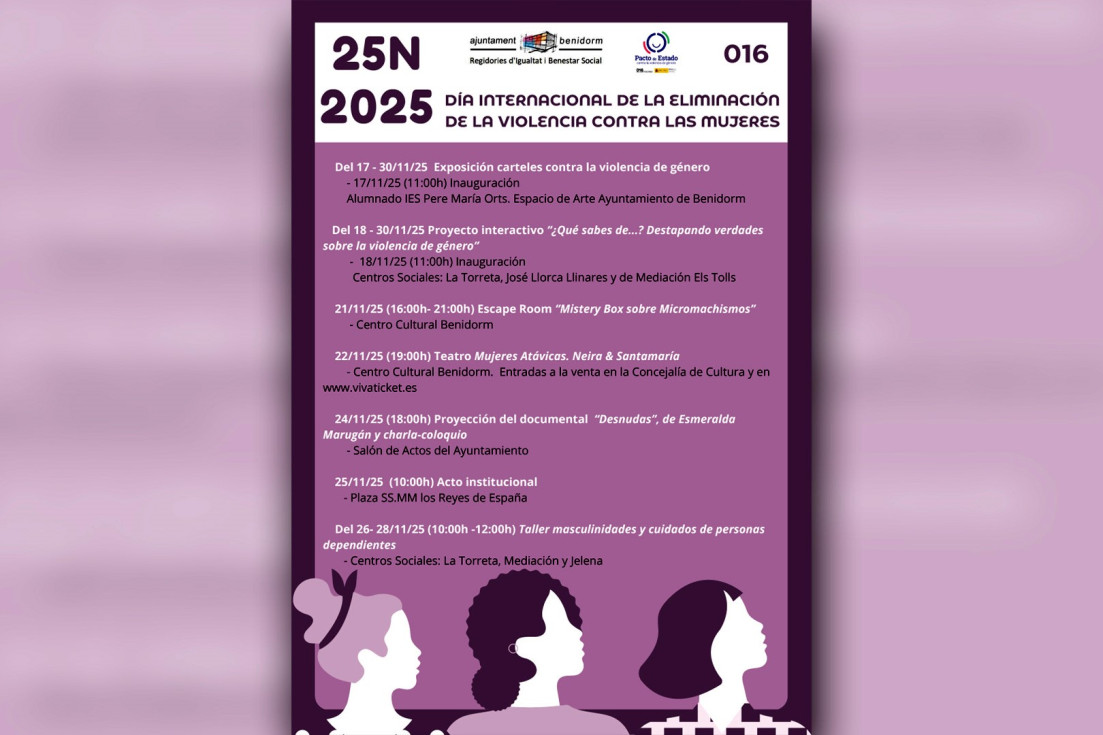 programación benidorm actos 25N