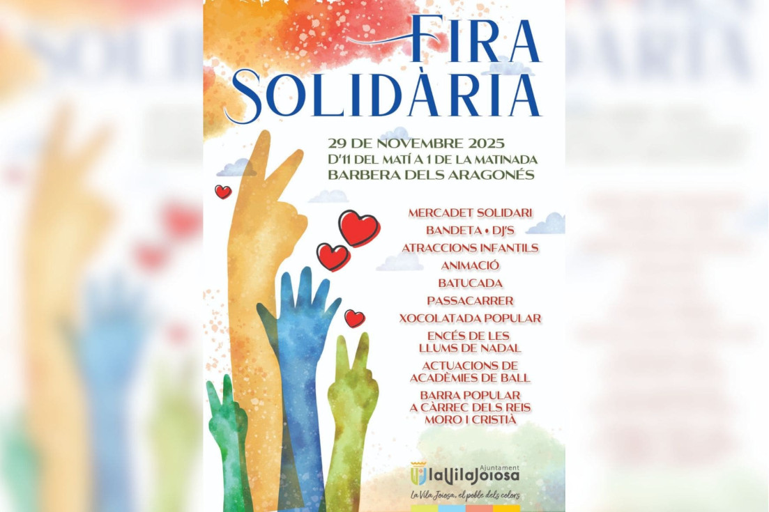 Cartel feria solidaria 2025 Villajoyosa