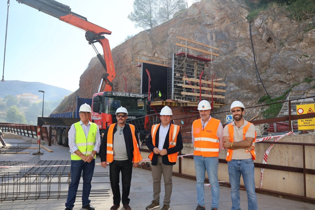 visita obras Elevador Castell Finestrat