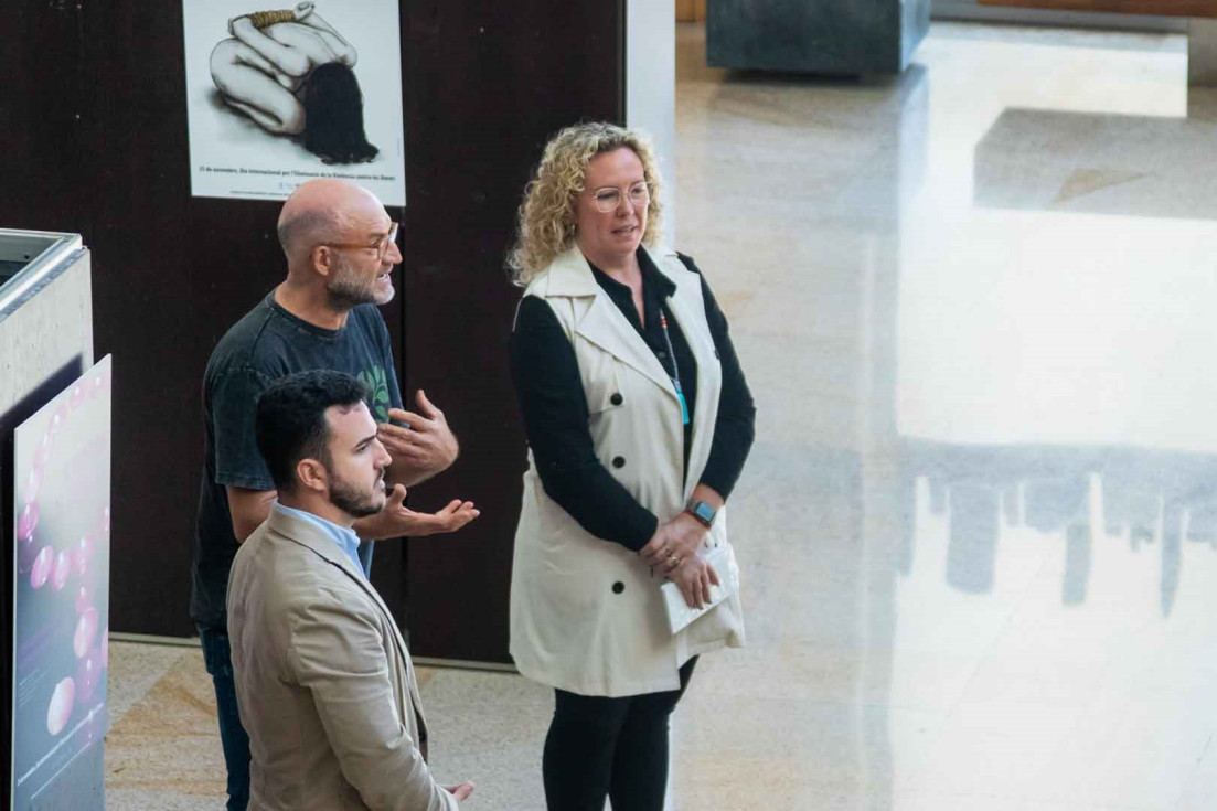 carteles contra violencia machista alumnado IES Pere Maria Orts i Bosch