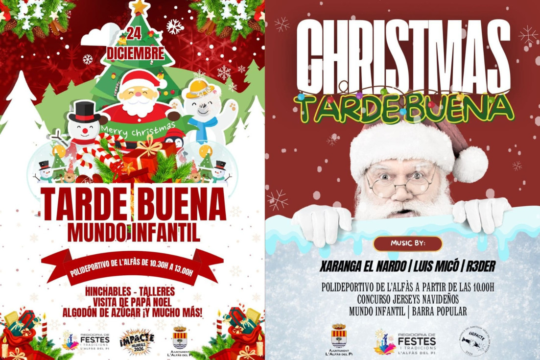 carteles tardebuena l'alfàs 2025