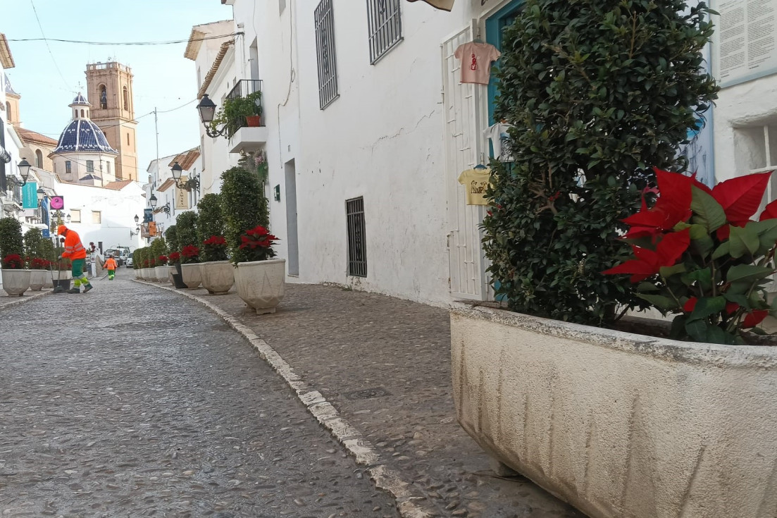 decoración navideña casco antiguo Altea